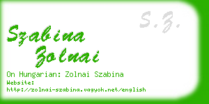szabina zolnai business card